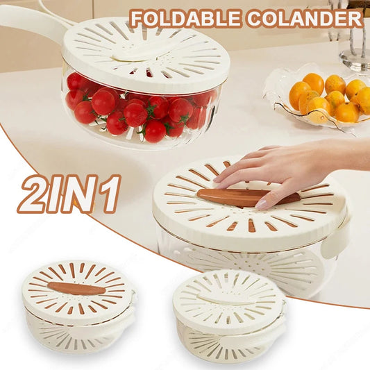 Foldable Drain Basket With Lid