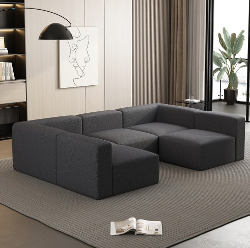 Convertible U Shaped Modular Sofa Set