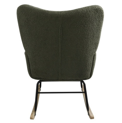 Modern Rocking Teddy Fabric Accent Chair